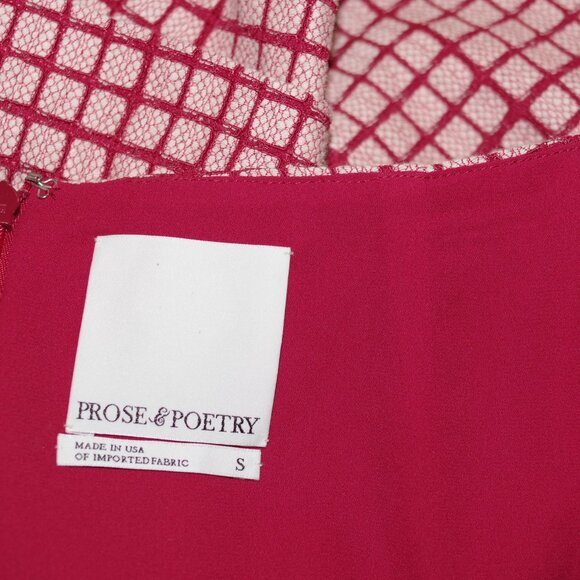 PROSE & POETRY CHECKED red RUFFLED mini SKIRT Size:S - Picture 2 of 3